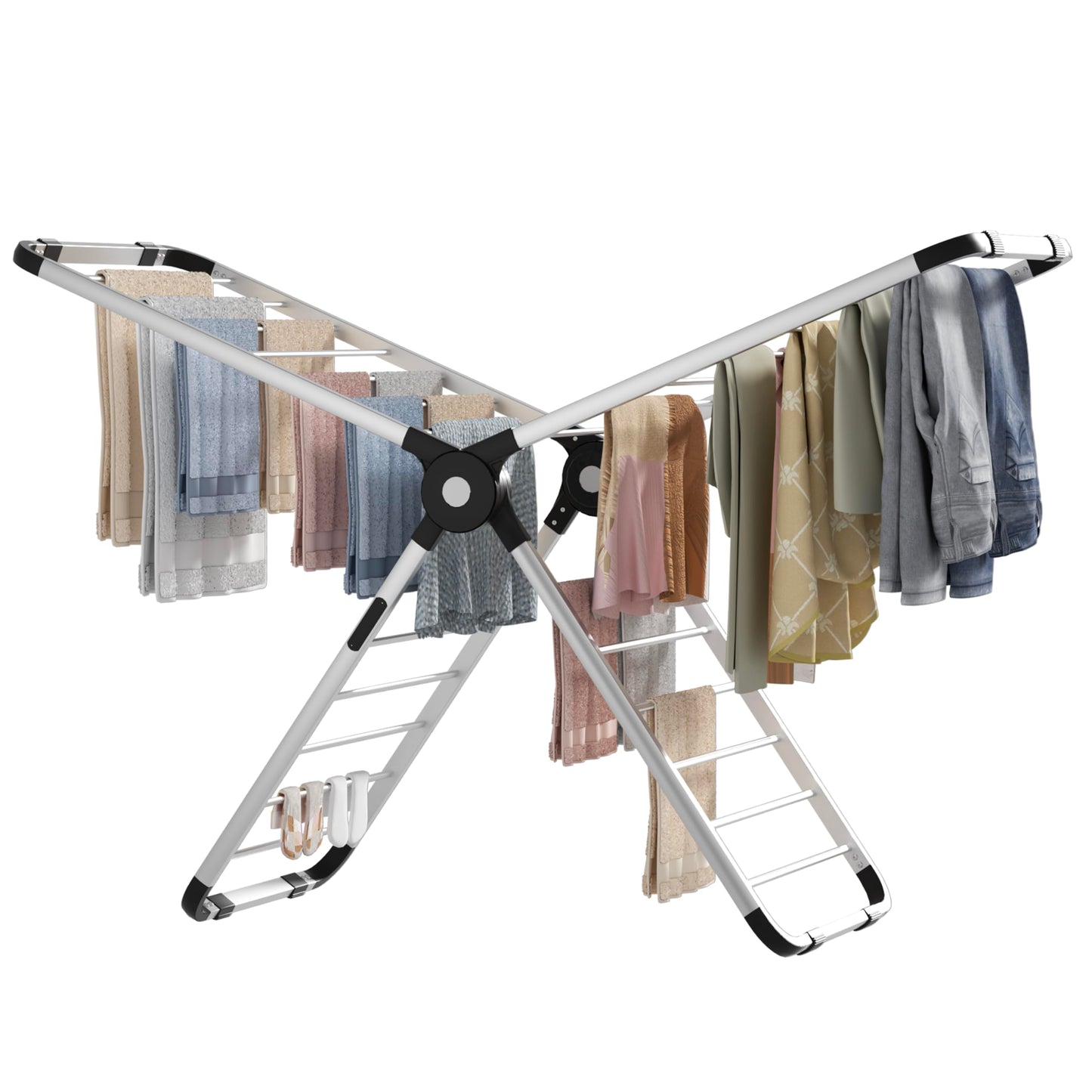 Knight Aero Dry-Series X Heated Clothes Airer, 320W Heated Dryer, 26 Rails, 9H Timer, Fast Electric Drying Rack, Patent Design