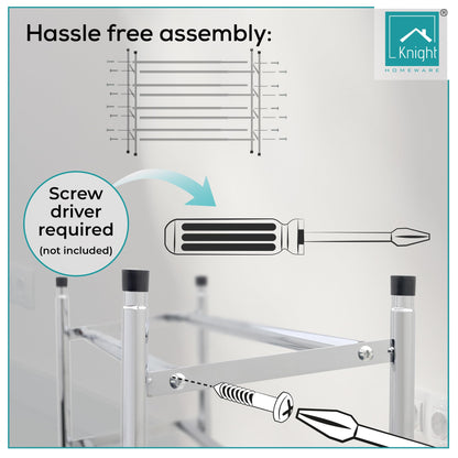 Knight 3 Tier Extendable Shoe Rack | Adjustable Shelving unit Shoe Storage Holds 18 Pairs of Shoes | Stackable Shoe Organiser | Chrome Finish | 112(L) x 23(W) x 52(H) (3 Tier)