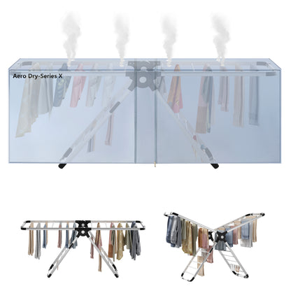 Knight Custom Designed Best Fit Cover for Aero Dry - Series X Heated Airer | Adjustable Zipper | Use of Cover On Heated Airer Helps Fast Drying, Energy Saving and Condensation Control - Grey